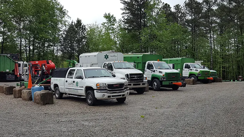 Caldwell Tree Care trucks and equipment