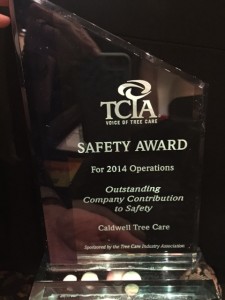 Congratulations to Caldwell Tree Care, Winner of TCIA Safety Award